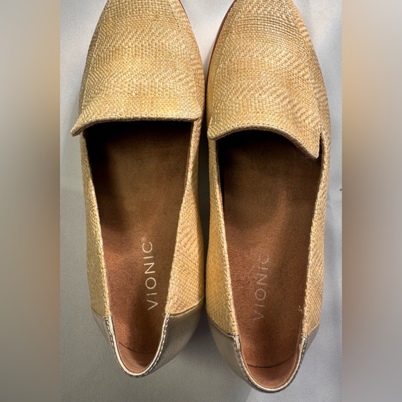 Vionic Raffia Platform Loafers Wide Width 10 - Picture 5 of 10